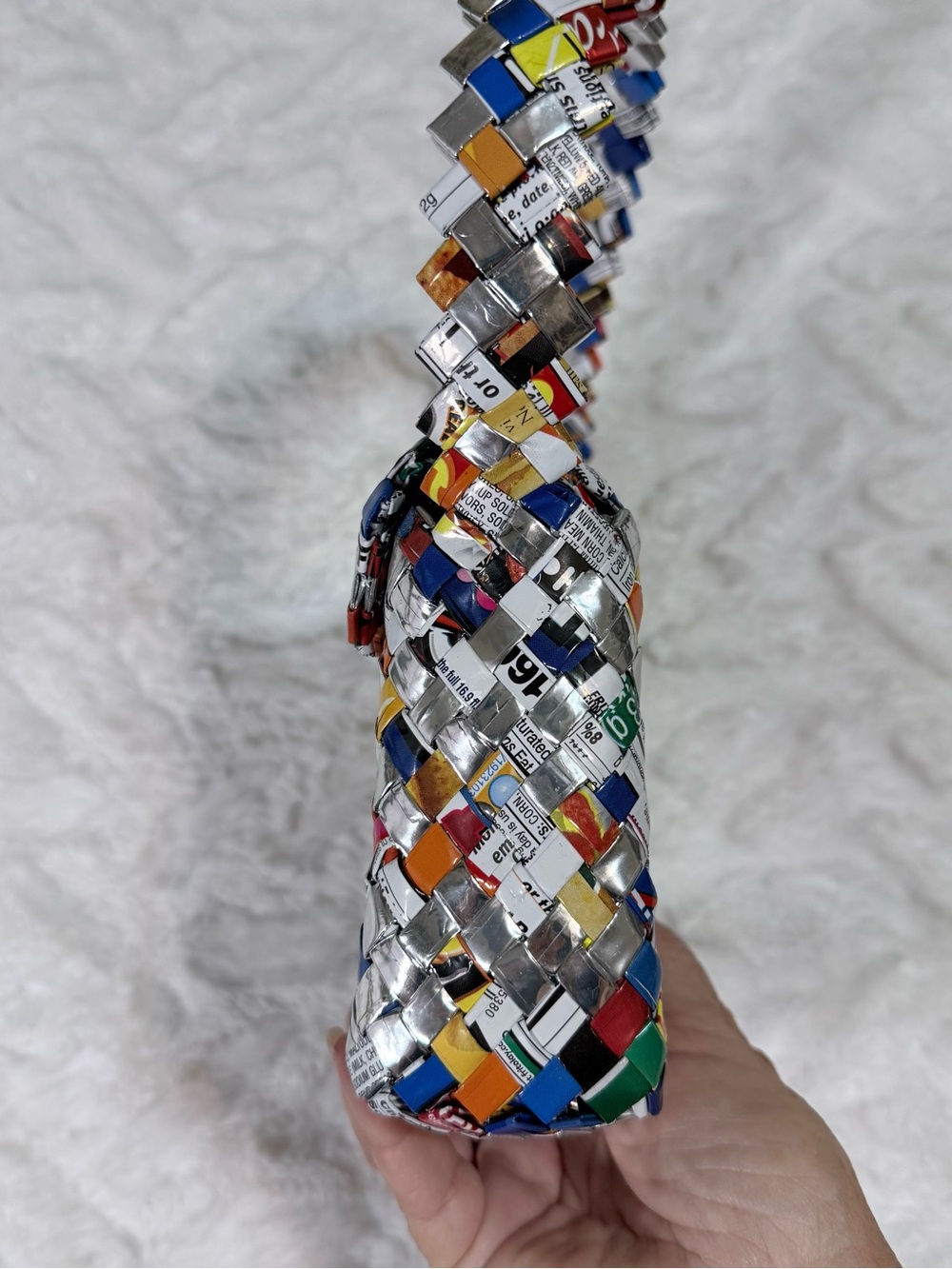 Source Unknown Multicolor Woven Shoulder Bag with Silver Accents - Picture 6 of 12